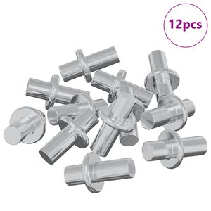 vidaXL Panneau de rayon 12 pcs Argent&eacute; 8,6 x 8,6 x 14,6 mm Acier
