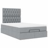 vidaXL Cadre de lit ottoman et matelas gris clair 120x200 cm tissu