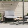 vidaXL Ensemble de canapé de jardin 2 pcs Gris clair Acier