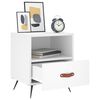 vidaXL Tables de chevet 2 pcs blanc 40x35x47,5 cm bois d&rsquo;ing&eacute;nierie