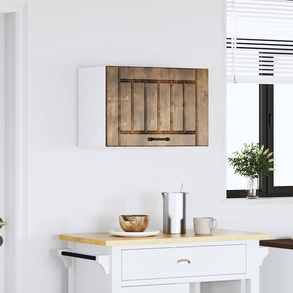 vidaXL Armoire murale de cuisine Lucca chêne fumé bois ingénierie