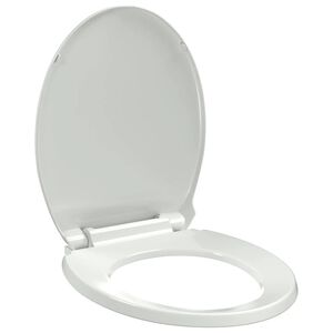 vidaXL Abattant WC &agrave; fermeture en douceur Blanc Ovale