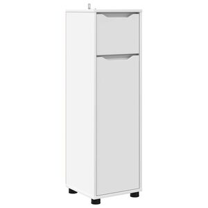 vidaXL Cabinet de salle de bain avec tiroir Blanc 30,5 x 30 x 101 cm
