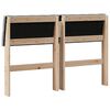vidaXL T&ecirc;te de lit capitonn&eacute;e Gris clair 120 cm Pin massif