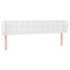 vidaXL T&ecirc;te de lit avec oreilles Blanc 203x23x78/88 cm Similicuir