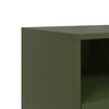 vidaXL Meuble TV vert olive 100,5x39x60,5 cm acier
