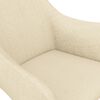 vidaXL Chaises pivotantes &agrave; manger lot de 6 Cr&egrave;me Tissu