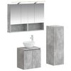 vidaXL Ensemble de mobilier de salle de bain 4 pcs Gris b&eacute;ton