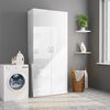 vidaXL Armoire de rangement blanc brillant bois d'ing&eacute;nierie