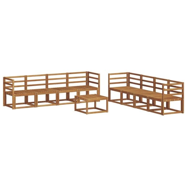 vidaXL Ensemble de canap&eacute;s d'ext&eacute;rieur 9 pcs Naturel