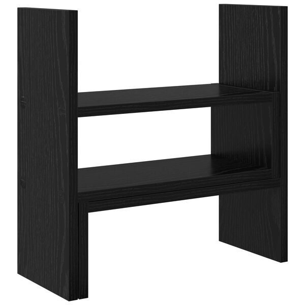 vidaXL Support de Bureau pour Moniteur Ch&ecirc;ne noir 40 x 17 x 41 cm