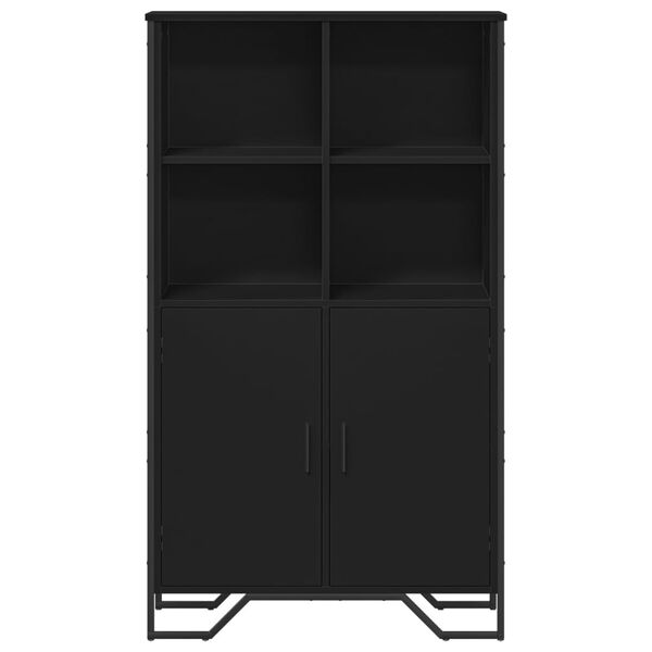 vidaXL Buffet haut noir 79,5x35,5x137,5 cm bois d'ingénierie