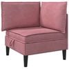 vidaXL Sofa avec rangement Rose Velours