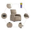 vidaXL Fauteuil inclinable de massage &eacute;lectrique cappuccino similicuir
