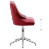 vidaXL Chaises &agrave; manger pivotantes lot de 4 rouge bordeaux velours