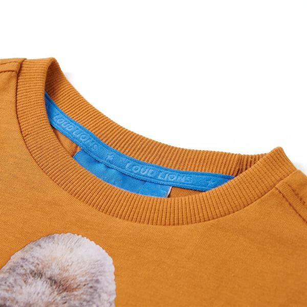 T-shirt enfants &agrave; manches longues ocre fonc&eacute; 116