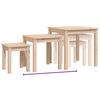 vidaXL Tables gigognes 3 pcs Bois de pin massif