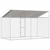 vidaXL Cage pour chien Argent 400 x 200 x 256 cm Acier galvanisé