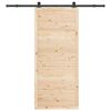 vidaXL Porte coulissante Naturel 80 x 208 cm Bois de pin massif