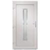 vidaXL Porte d'entr&eacute;e blanc 98x190 cm PVC