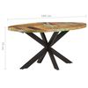 vidaXL Table de salle à manger 160x90x75cm Bois de récupération massif