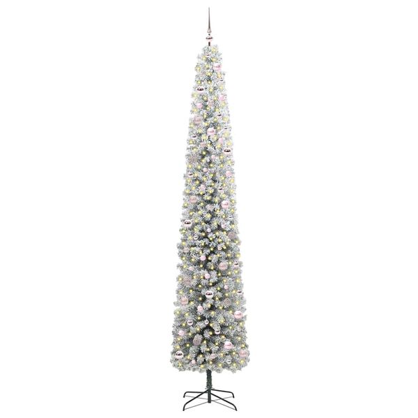 vidaXL Sapin de Noël artificiel Vert 270 cm PVC et acier et plastique