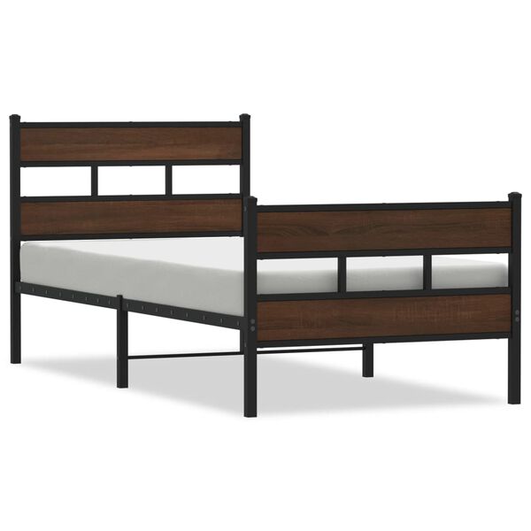 vidaXL Cadre de lit sans matelas avec t&ecirc;te de lit pied de lit 80x200cm
