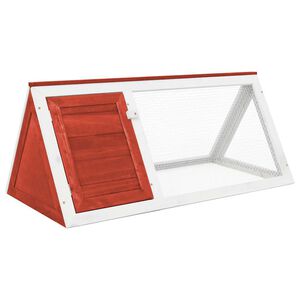 vidaXL Clapier Rouge Bois