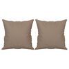 vidaXL Ensemble de canap&eacute;s 3 pcs avec coussins Taupe Tissu microfibre