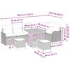 vidaXL Ensemble de canap&eacute; de jardin 9 pcs Beige et Gris clair