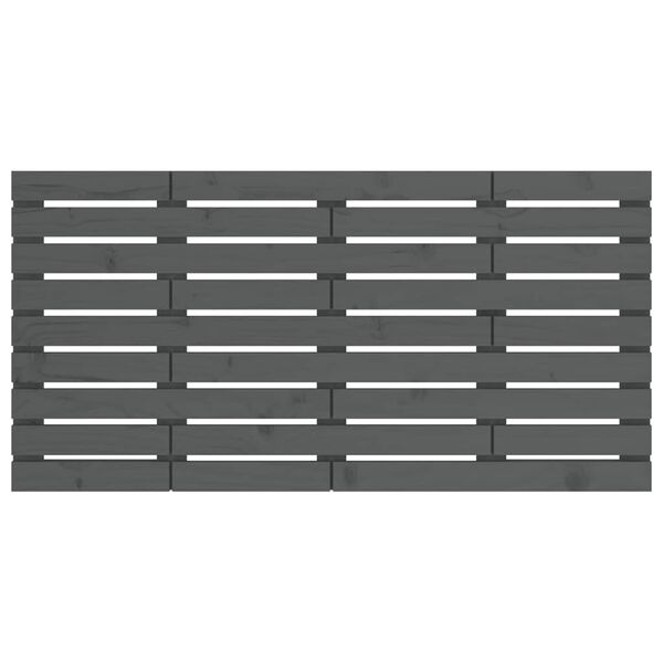 vidaXL T&ecirc;te de lit murale Gris 141x3x63 cm Bois massif de pin