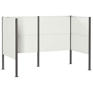 vidaXL &Eacute;cran pour poubelle 167 x 85 x 113 cm Acier Blanc