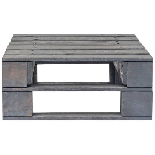 vidaXL Repose-pied palette de jardin bois gris
