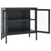 vidaXL Buffet Anthracite 70x35x70 cm Acier et verre