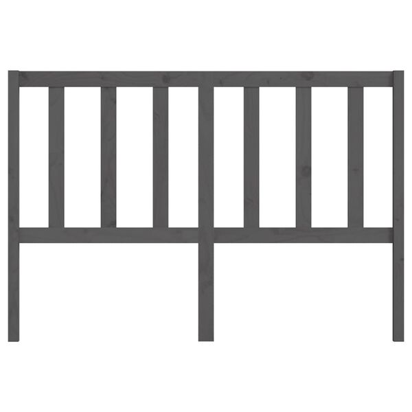 vidaXL T&ecirc;te de lit Gris 141x4x100 cm Bois massif de pin
