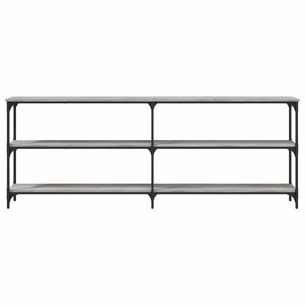 vidaXL Table console sonoma gris 200x29x75 cm bois d'ing&eacute;nierie