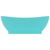 vidaXL Lavabo ovale &agrave; trop-plein Vert clair mat 58,5x39 cm C&eacute;ramique