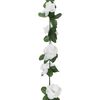 vidaXL Guirlandes de fleurs de No&euml;l 6 pcs blanc 250 cm