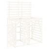 vidaXL Abri pour poubelle double sur roulettes blanc bois pin