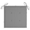 vidaXL Chaises de jardin lot de 2 et coussins gris Bois de teck massif