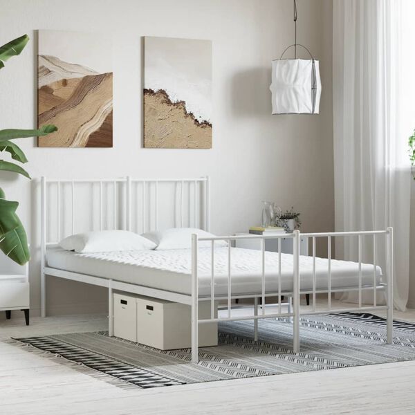 vidaXL Matelas en mousse blanc 140x190 cm 7 zones dureté 20 ILD