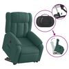 vidaXL Fauteuil inclinable électrique vert foncé tissu