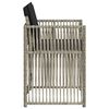 vidaXL Chaises de jardin avec coussins lot de 4 gris clair poly rotin