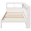 vidaXL Lit biblioth&egrave;que sans matelas blanc 75x190cm bois de pin massif