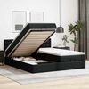VidaXL Cadre de lit ottoman avec matelas noir 200x200 cm similicuir