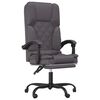 vidaXL Fauteuil de massage inclinable de bureau gris similicuir