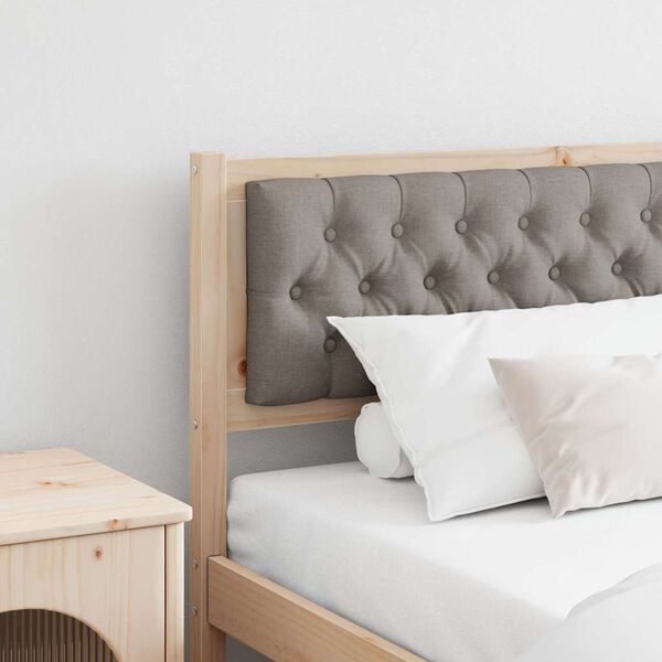 vidaXL T&ecirc;te de lit Autre Marron et taupe 200 cm Bois massif en pin