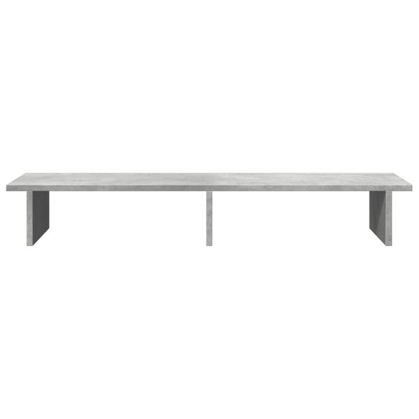 vidaXL Support de moniteur gris b&eacute;ton 100x27x15 cm bois d'ing&eacute;nierie