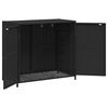 vidaXL Armoire de rangement de jardin noir 83x45x76 cm r&eacute;sine tress&eacute;e
