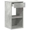 vidaXL Tables de chevet avec tiroir 2 pcs gris b&eacute;ton 35x34x66,5 cm